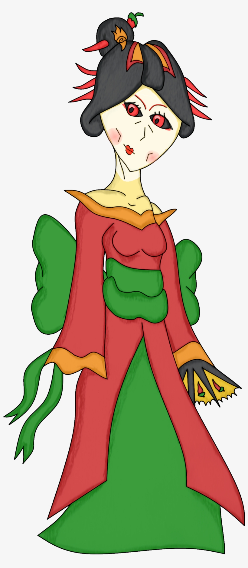 Pepper Geisha - Cartoon, transparent png #2863861