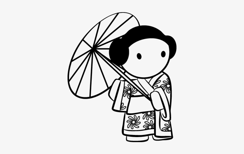 Dibujo De Japonesa Para Colorear, transparent png #2863968