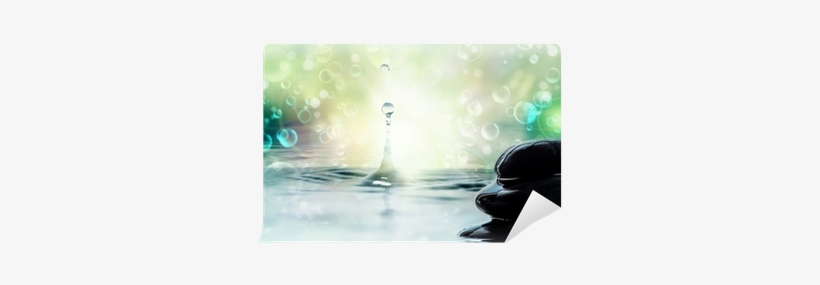 Pebbles, Bamboo And Drop Of Water - Drop, transparent png #2864127