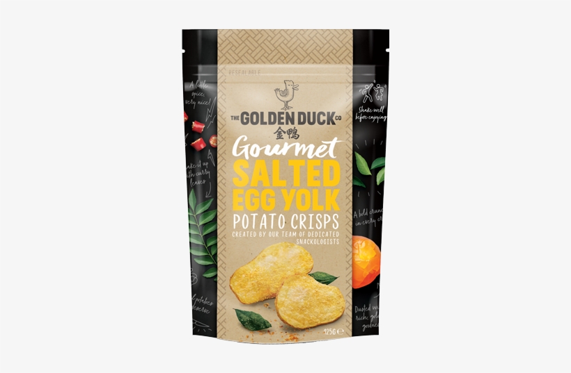 Gourmet Salted Egg Yolk Potato Crisps - Dried Food Packaging Salted Fish, transparent png #2864363