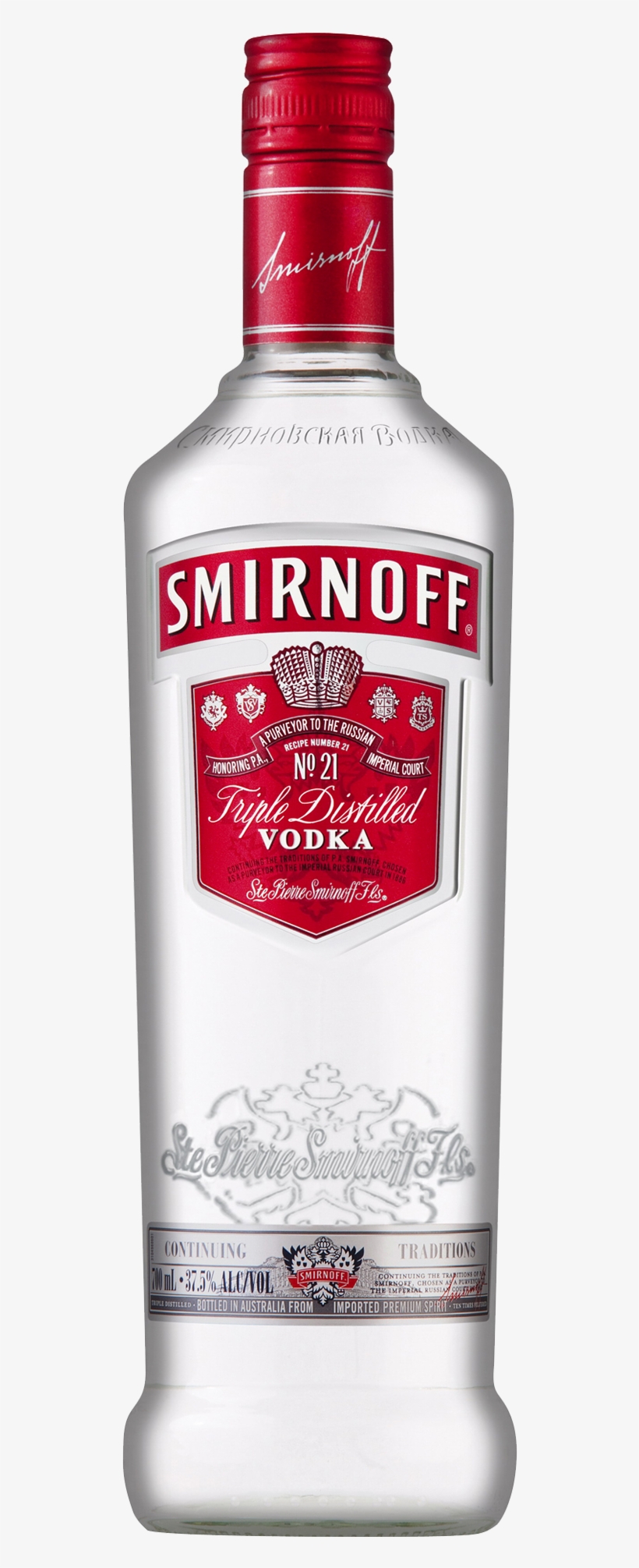 Smirnoff Red Label Vodka 700ml - Smirnoff Red Vodka, transparent png #2864558