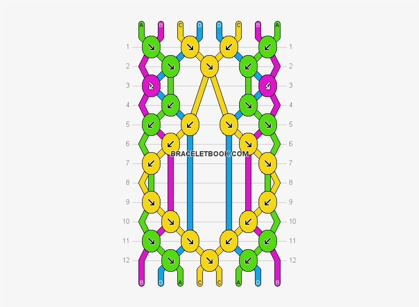 Normal Friendship Bracelet Pattern 14692 Braceletbook - Bracelet Patterns 8 Strings, transparent png #2864818