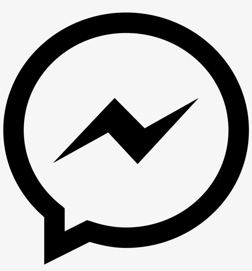 Facebook Messenger Icon - Facebook Messenger Logo Black And White, transparent png #2864878