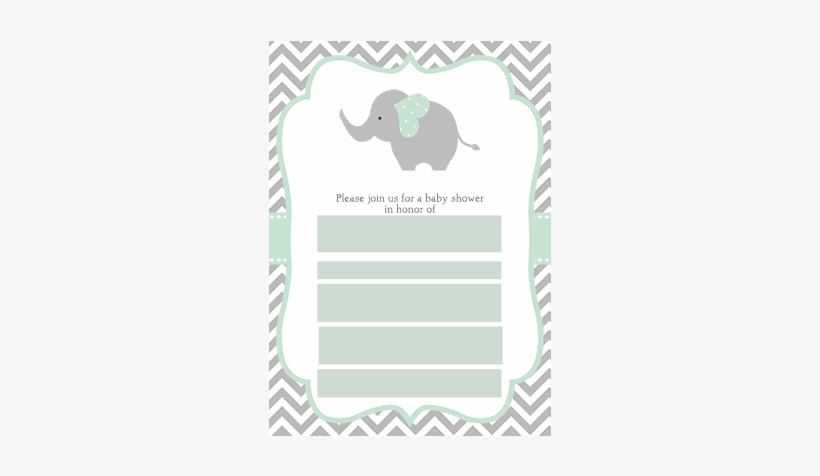 Error Message - Elephant Baby Shower Invites, Aqua, Light Blue, Chevron, transparent png #2865990