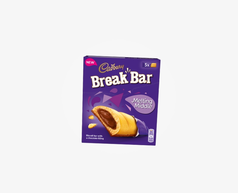 Cadbury Break Bar Melting Middle - Cadbury Break Bar Melting Middle Chocolate 130g, transparent png #2866317