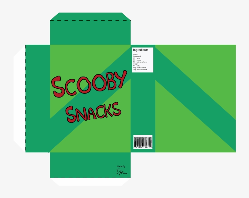 Scooby Snacks Cut Out-01 By Cartoonanimejoker - Scooby Doo Snacks Box, transparent png #2866336