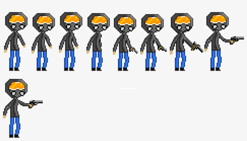 Gas Man Getting Gun - Pixel Art, transparent png #2867045