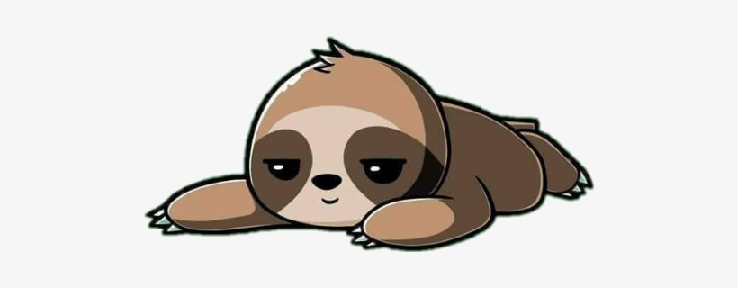 Freetoedit Cute Kawaii Lazy Sloth - Cartoon, transparent png #2867977