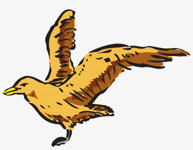 Crows Flight Clip Art - Bird Side View Clipart, transparent png #2868104