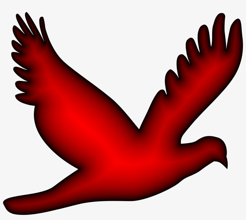 Clipart - Red Bird Clip Art Flying, transparent png #2868274