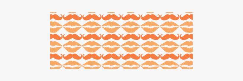 Orange Hipster Mustache And Lips Custom Morphing Mug - Motif, transparent png #2868404