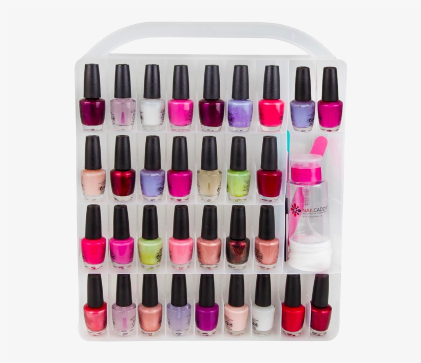 Nail Polish Storage Organizer Holder Case 64 Bottles - Nail Polish Universal Nail Polish Case, transparent png #2869191