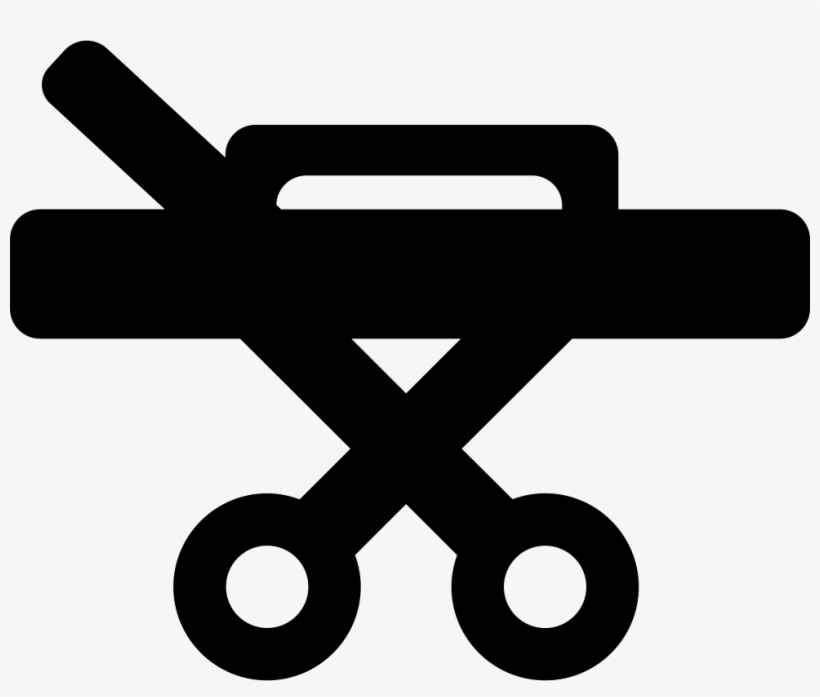 Hospital Bed Silhouette Side View - Icon Hospital Bed, transparent png #2869621