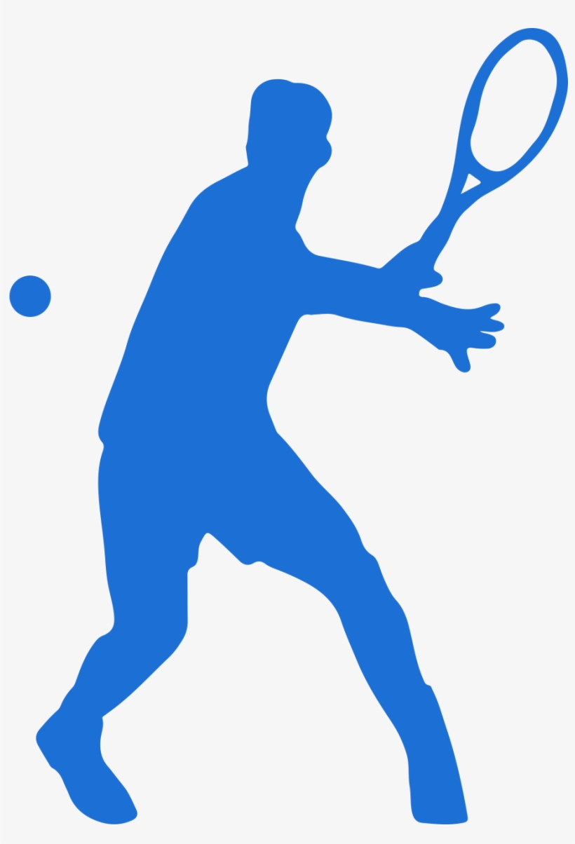 Best Tennis Players - Tennis Player Silhouette Png Transparent, transparent png #2869647