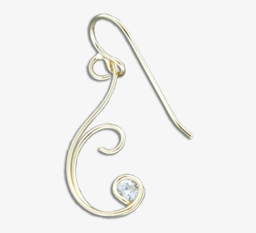 Filigree Cubic Zirconia Earrings - Earring, transparent png #2869954