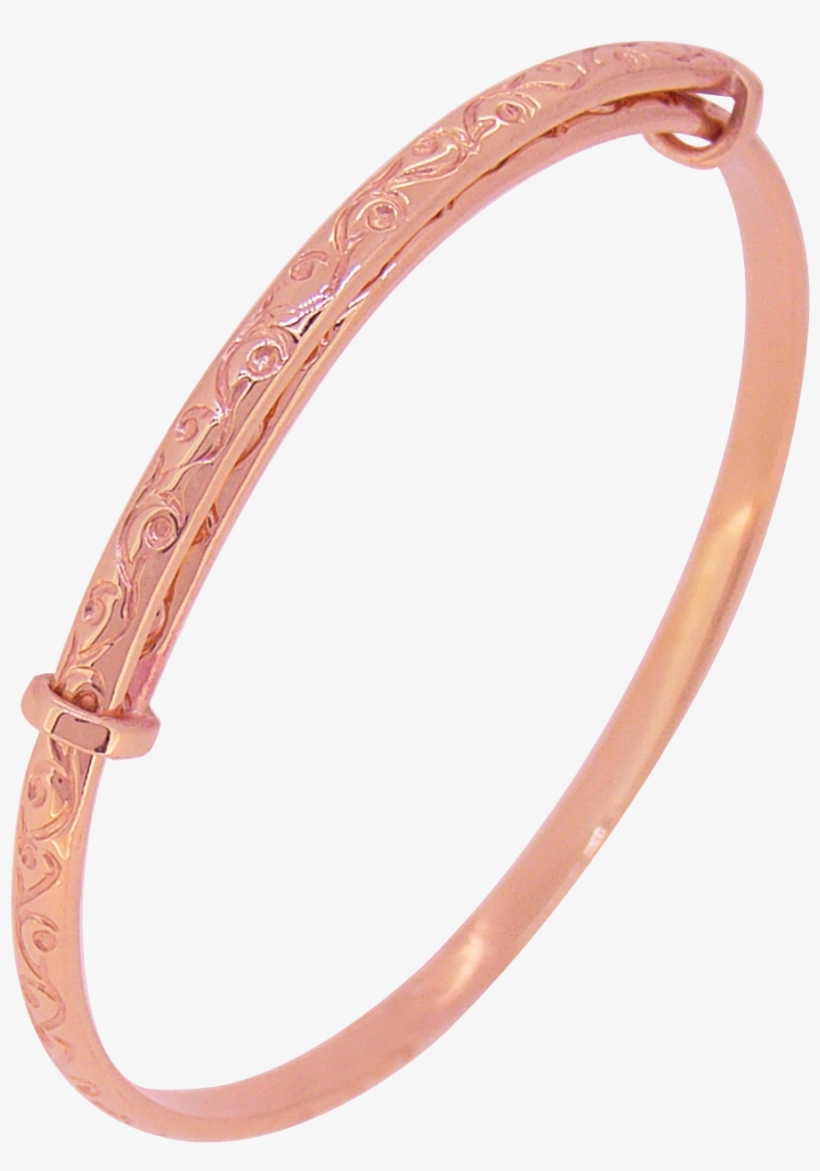 Baby To Adult Solid 9ct Rose Gold Filigree Embossed - Gold, transparent png #2870090