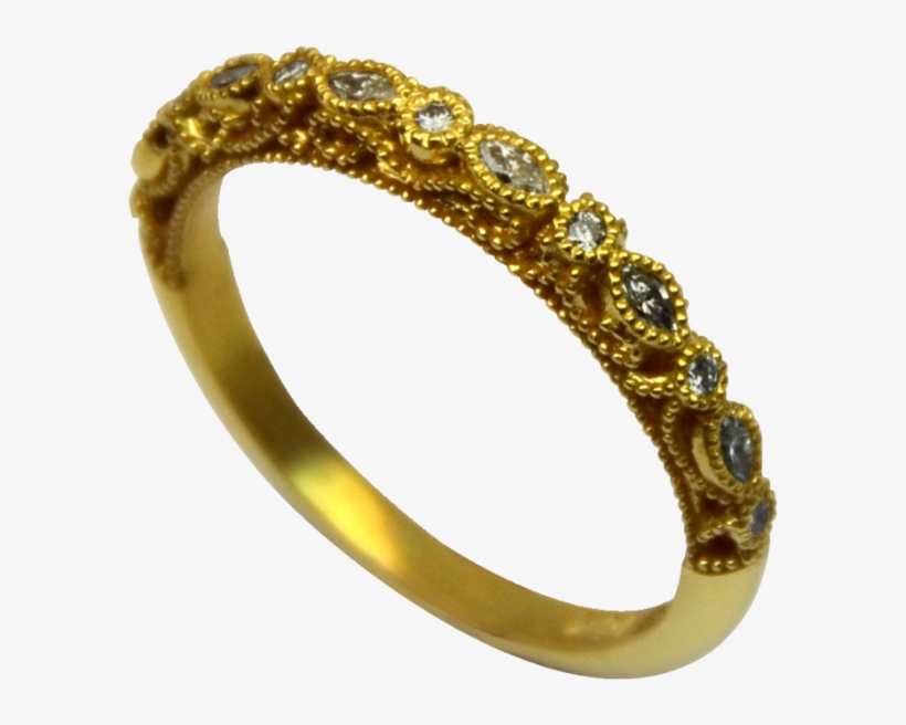 Milgrain Filigree Band 18ky - Bangle, transparent png #2870192
