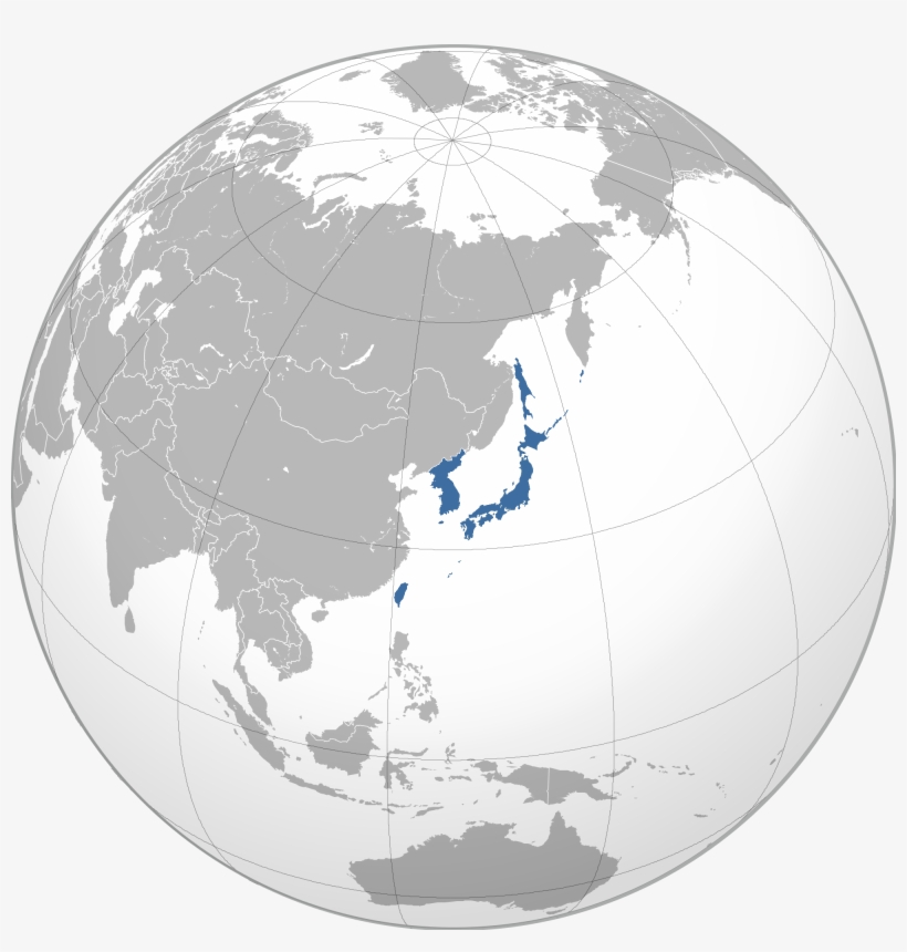 Location Of Japan - Sakurajima On A World Map, transparent png #2870256
