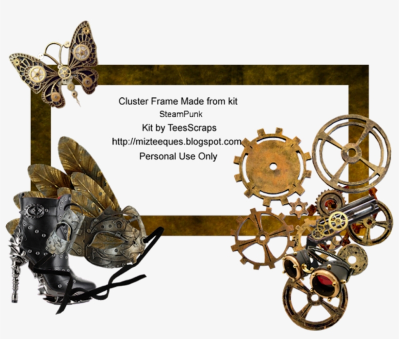 Cluster Frame Created From Miz Teeques Steampunk - Hades Shoes Raven Black Boots - 10 / Black, transparent png #2870448