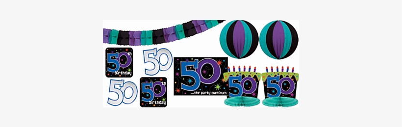 50th Birthday Decorating Kit - Amscan 50th Birthday Decorating Kit, transparent png #2870594