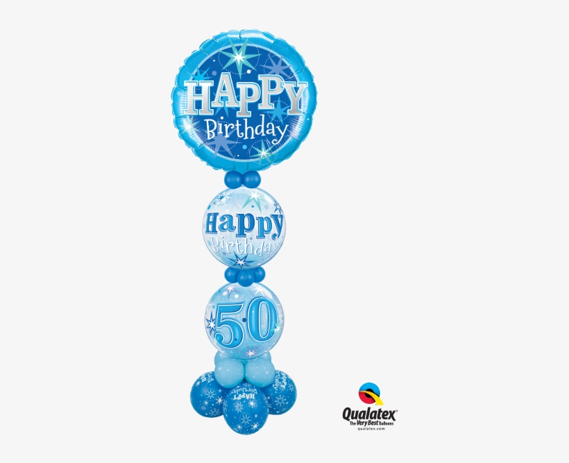 Blue Happy Birthday Balloons, transparent png #2870651