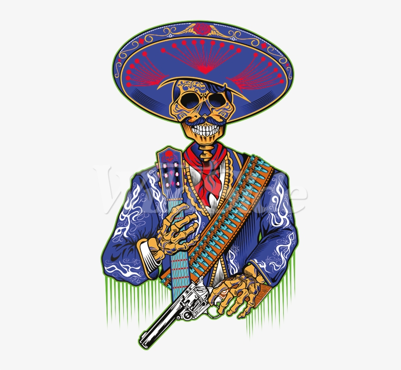 Sugar Skull Charro, transparent png #2870801