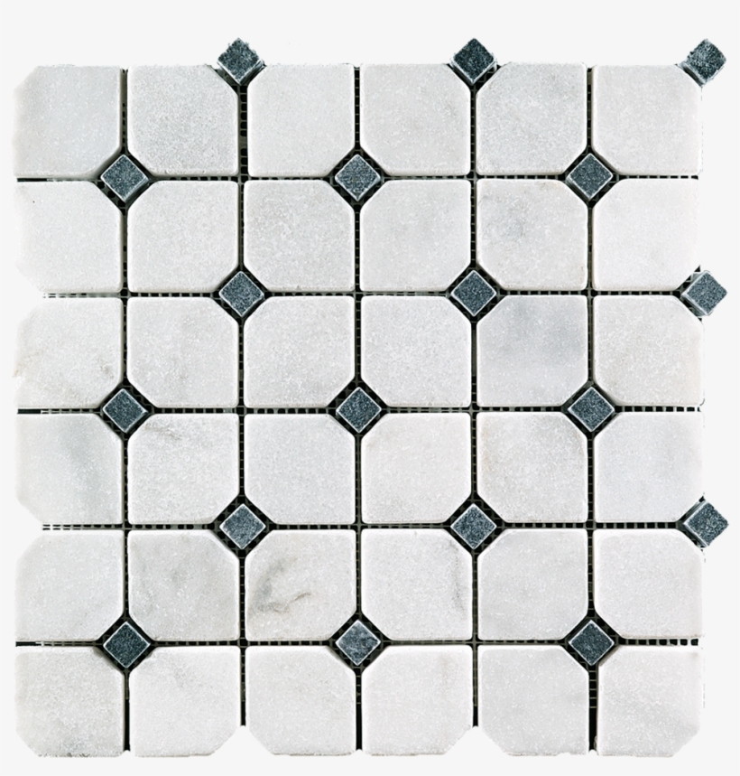 Bianco Perla Black Marble Hexagon Mosaic - Atlanta, transparent png #2870802