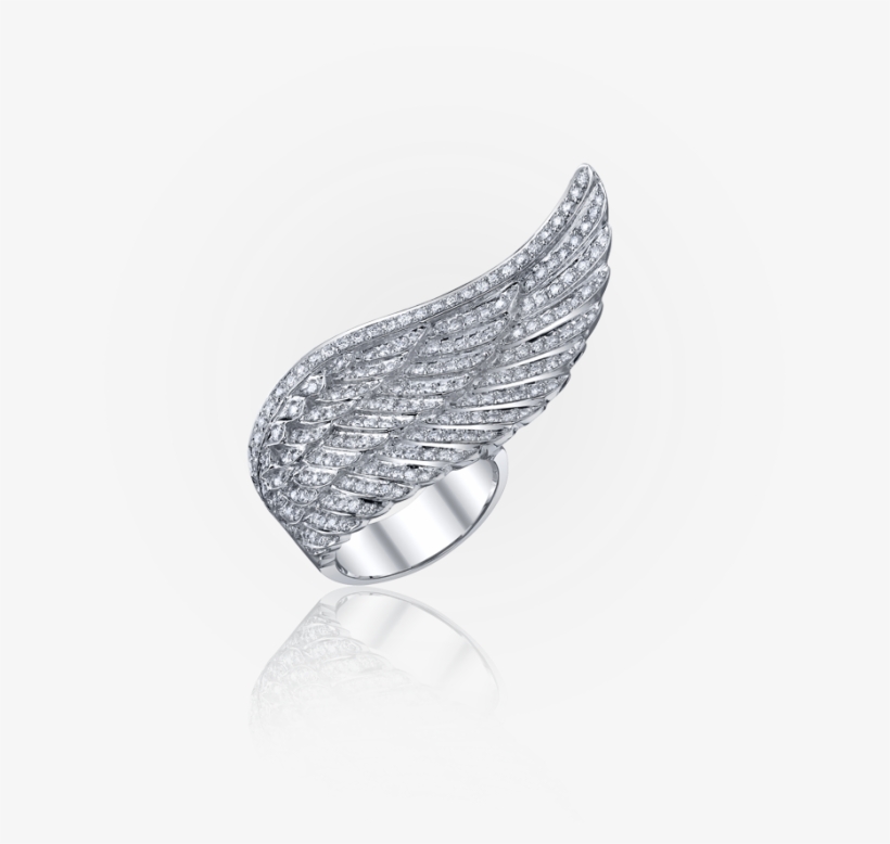 Single Angel Wing Ring Angel Wing Ring - Single Angel Wing Transparent, transparent png #2871055