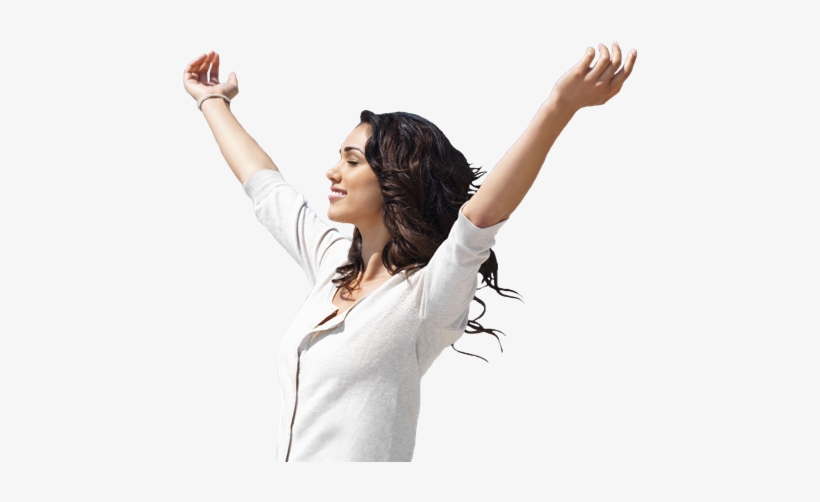 Happy Woman Home Arrow - Back Pain Relief Png, transparent png #2871180