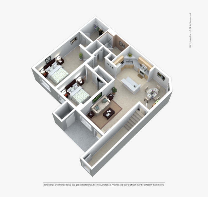 3d Furnished - Avalon Madison Village, transparent png #2871207