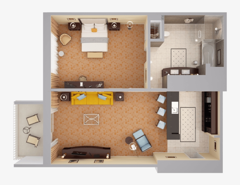 Top Down View - Suite, transparent png #2871228