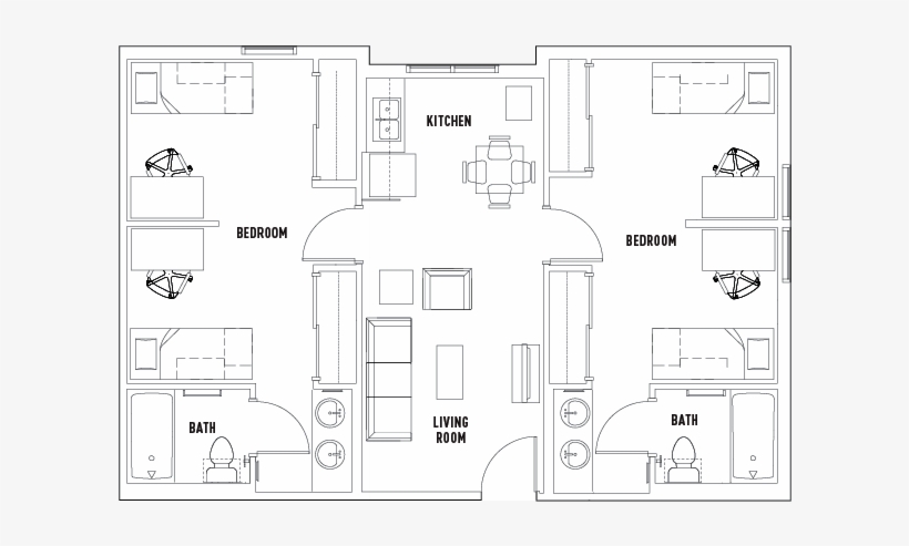 2 Bath Suite Double - Austin, transparent png #2871317