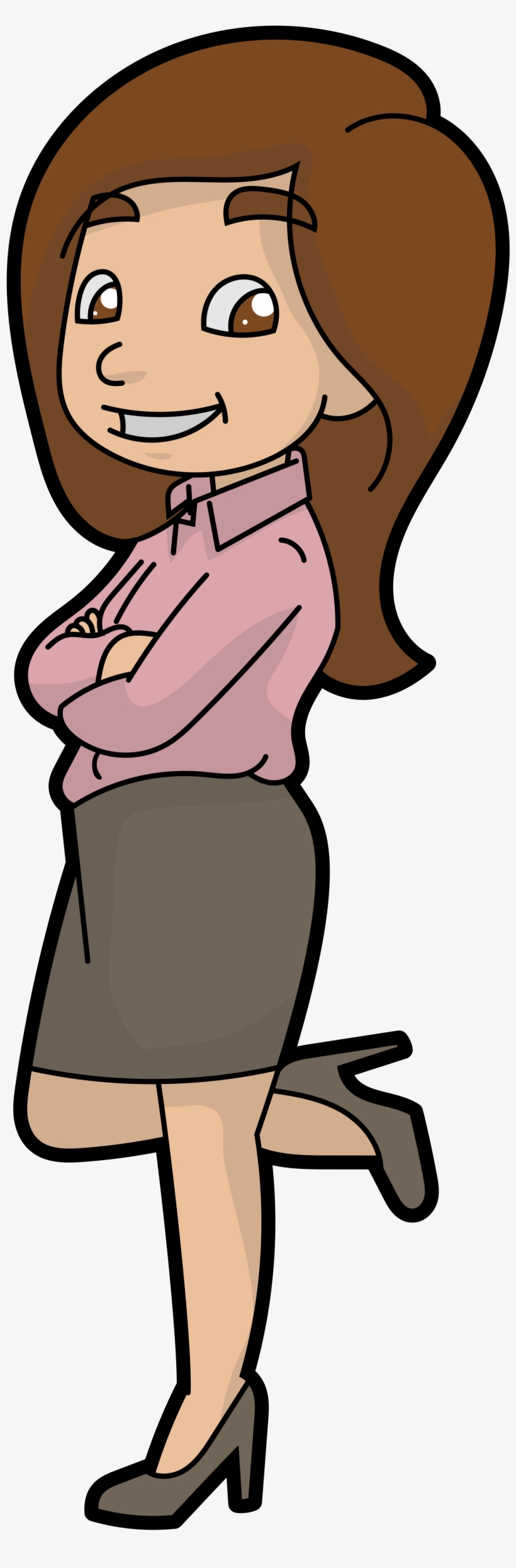 Open - Happy Woman Cartoon Png, transparent png #2871459