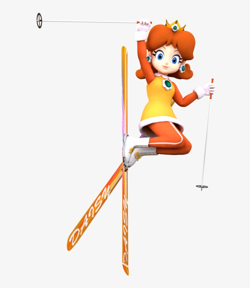 Skillful Skiing Daisy By Bradman267-dart33c - Princess Daisy, transparent png #2872306