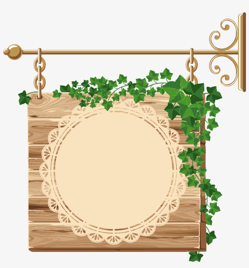 Vector Mão Desenhada Ornamentos De Moldura Quadrada - 木材 卡通 邊框, transparent png #2872323