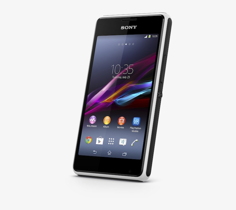 7 Xperia E1 White Front Angle - Sony Xperia E1 4g, transparent png #2872661