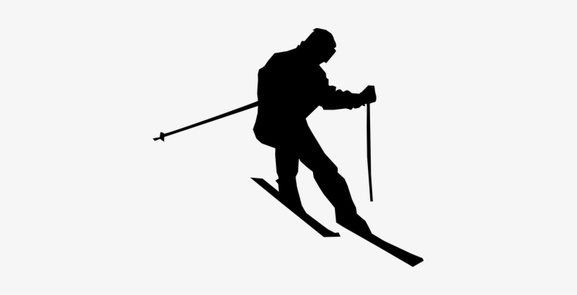 Skiing Downhill Sports Ski Snow Winter Spo - Snow Skiing Clip Art, transparent png #2872927