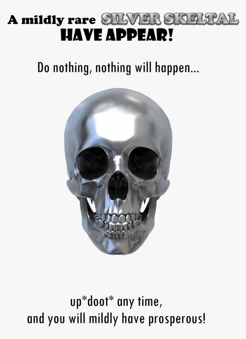 Woke Meme Transparent Png Woke Meme Transparent - 3d Render Of Metallic Skull, transparent png #2873184