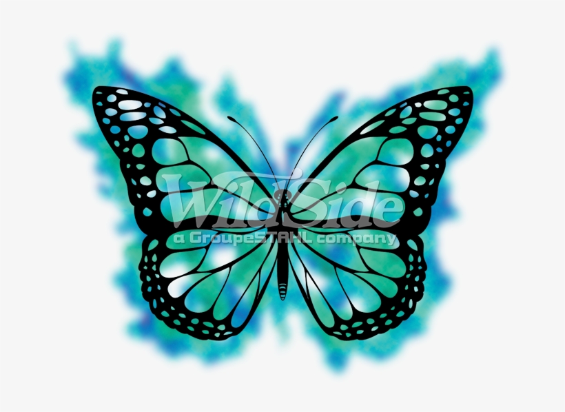 Blue And Green Butterfly - Blue, transparent png #2873927