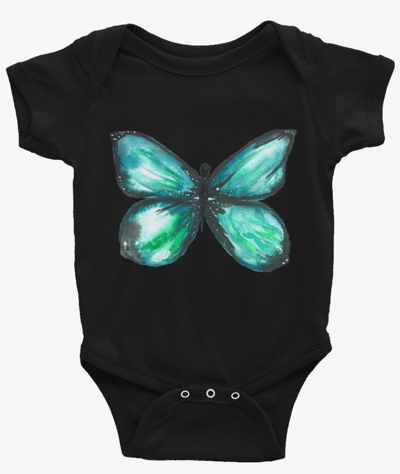 Green Butterfly Infant Bodysuit - Future Astronaut Onesie/t-shirt -black/white Many Sizes, transparent png #2874451