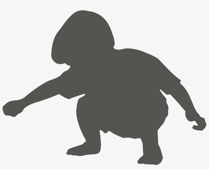 Animal Silhouettes Child Squat Drawing - Child Squatting Silhouette, transparent png #2874544