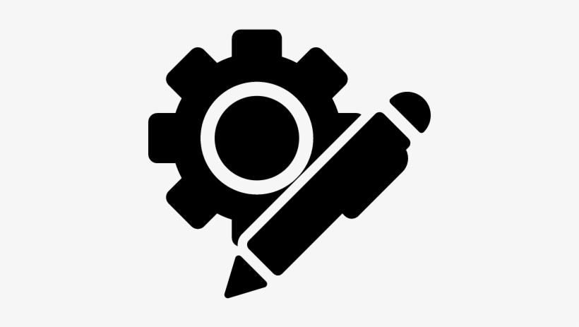Cogwheel And Pen Vector - Call Center Cogwheel Icon, transparent png #2874987