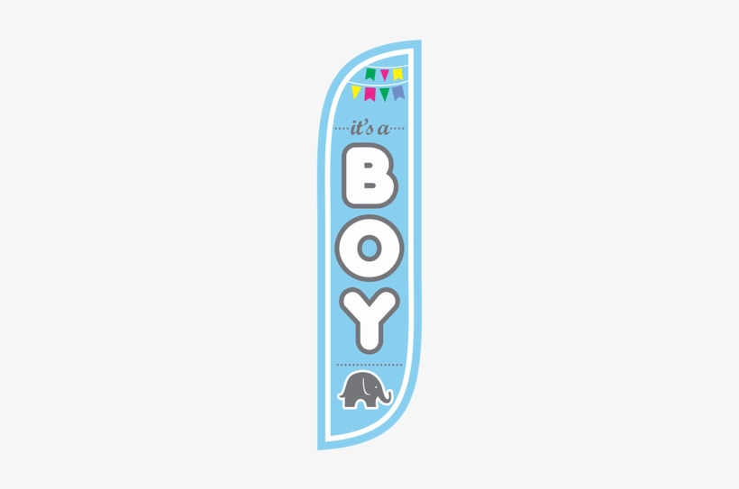 5ft It's A Boy Feather Flag Baby Blue - It's A Boy Feather Flag, transparent png #2875138