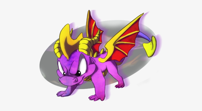 Cute Dragon Purple Little Spyro - Cartoon, transparent png #2875155
