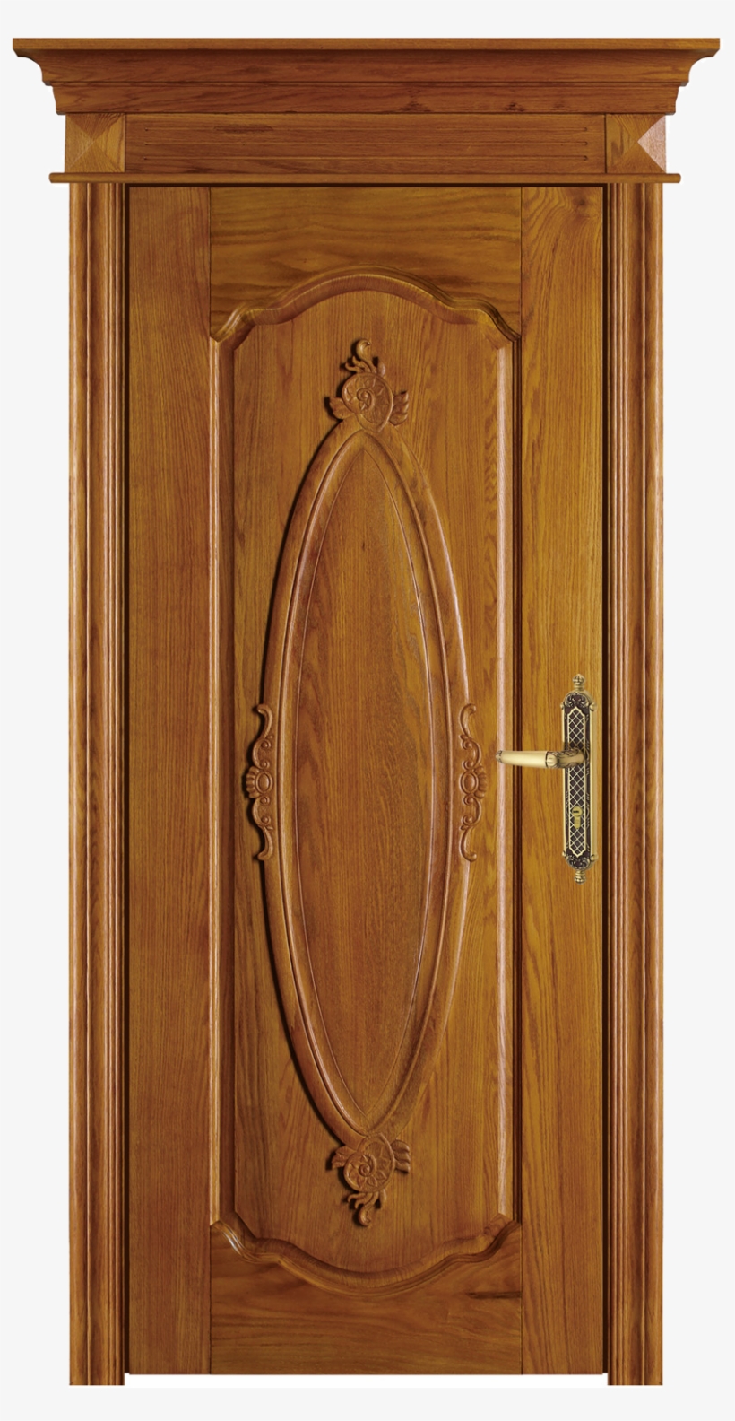 Wooden Door W4015 - Door, transparent png #2875200