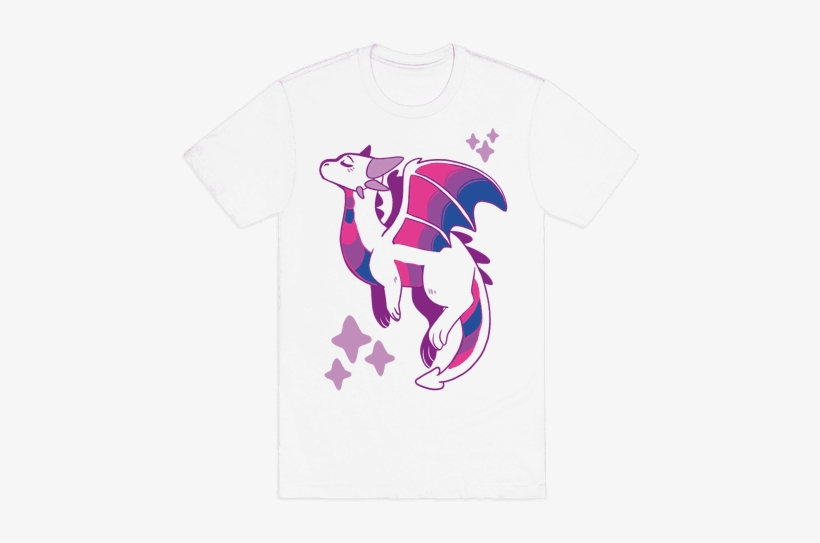 Bi Pride Dragon Mens T-shirt - Mens Halloween T Shirt, transparent png #2875243