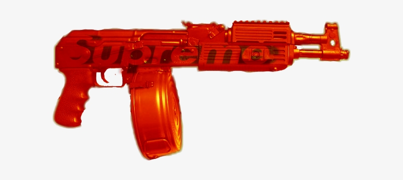 Supreme Gun Guns Pistola Machine Draco Drumclip Memezas - Supreme Pistola, transparent png #2875244