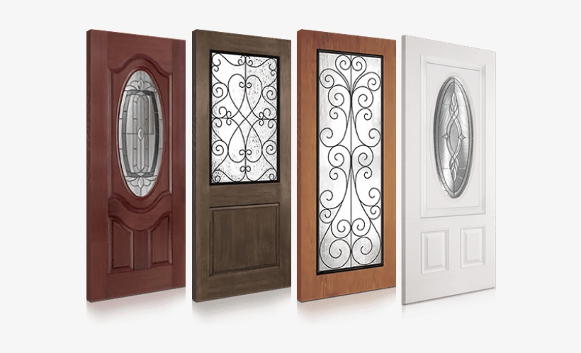 Exterior Wood Doors Toronto - Doorbuild - Camelia Glass Collection - Fiberglass Mahogany, transparent png #2875748