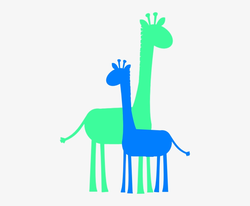 Blue Baby Giraffe Clip Art, transparent png #2876246