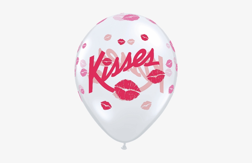 11" Redondo, Diamante Transparente, Kisses, Besos, - Biodegradable Purple Balloons 11 Inch, transparent png #2876389